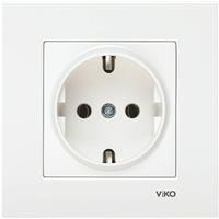 viko-kare-beyaz-toprakli-priz---cerceveli--